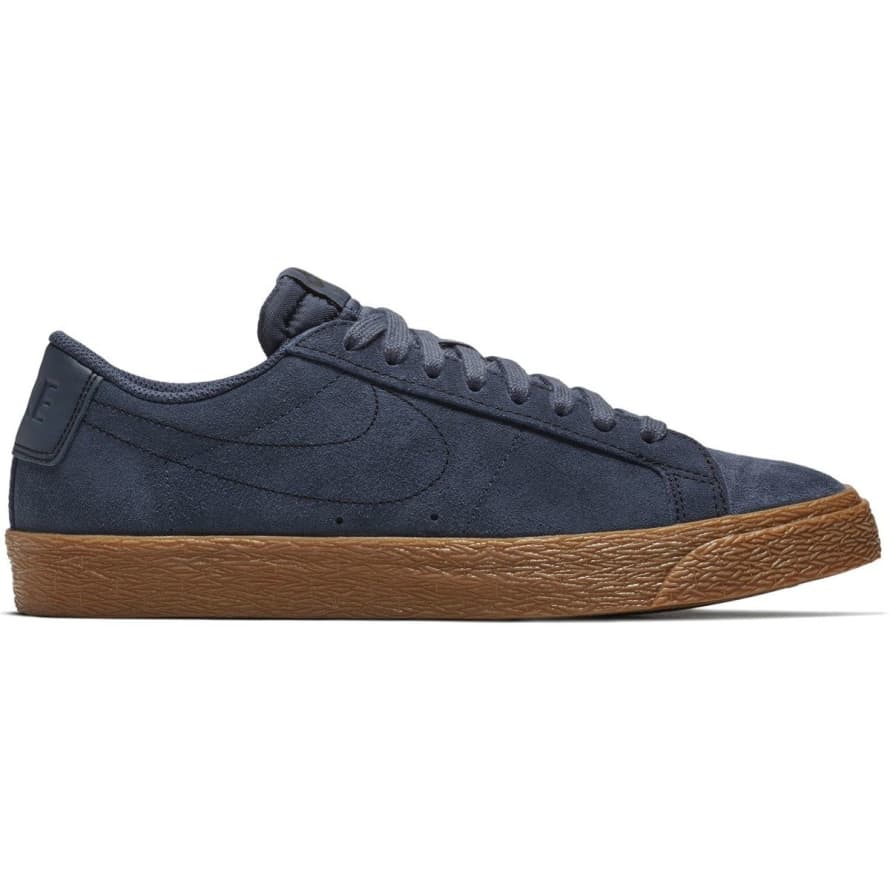 Nike Thunder Blue Gum Leather and Suede Blazer Low Shoe