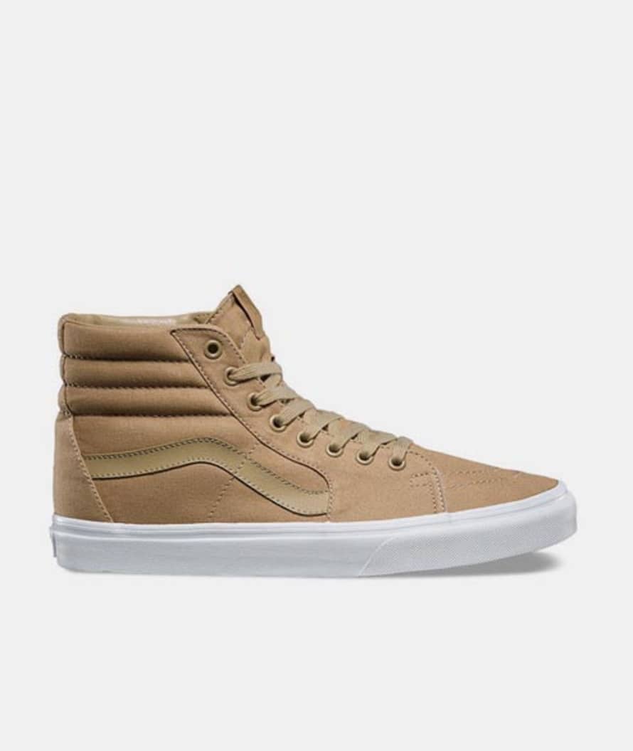 Vans  Khaki and White Mono Canvas Sk8 Hi Shoes