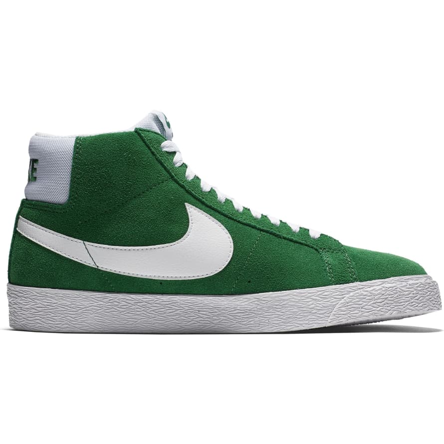 Nike Pine Green White Leather Zoom Blazer Mid Skate Shoe