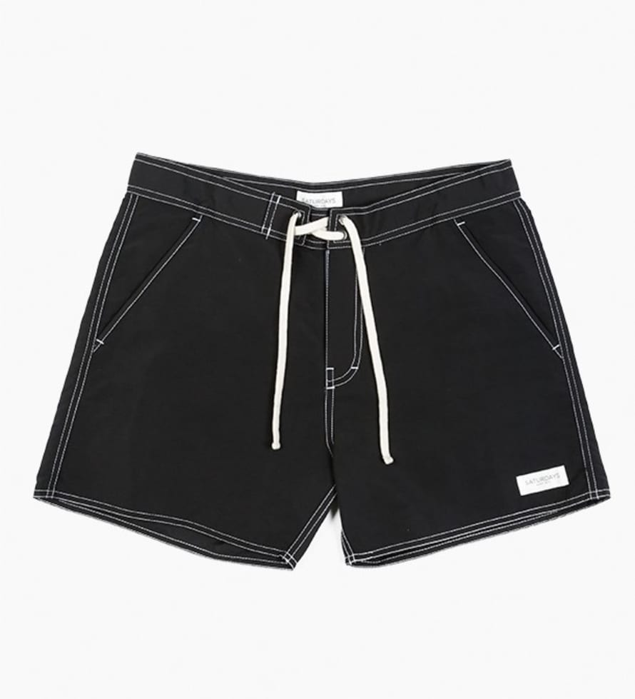 Saturdays NYC Black White Cotton Curtis Trunk