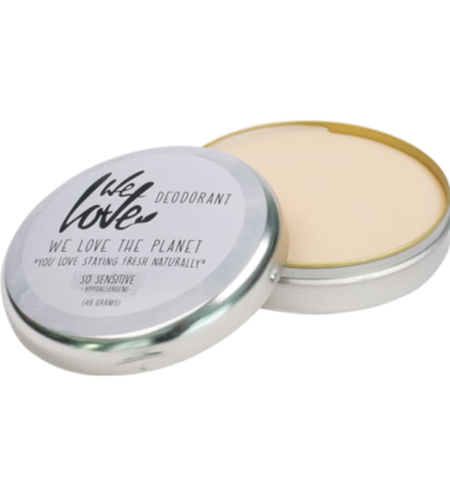 We Love The Planet 100% Natural Tinned Cream Deodorant So Sensitive