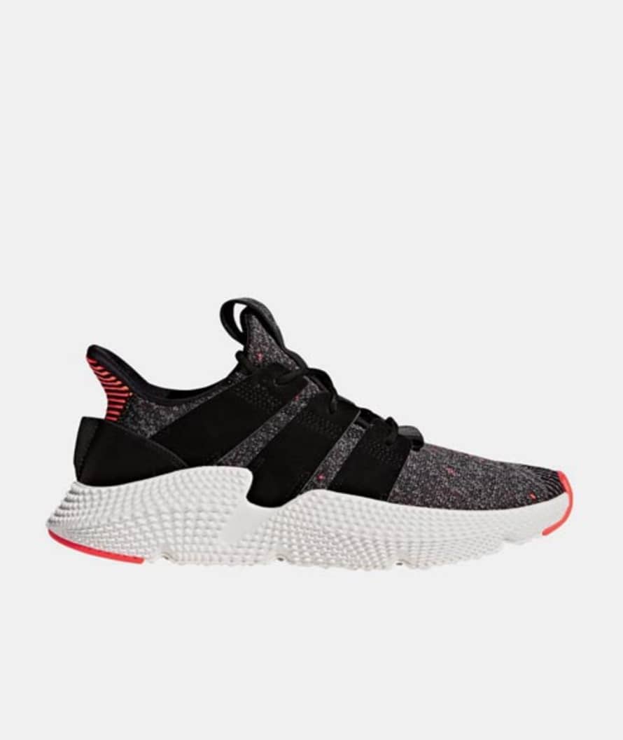 Adidas Core Black and Solar Red Leather Prophere Mens Originals Shoes