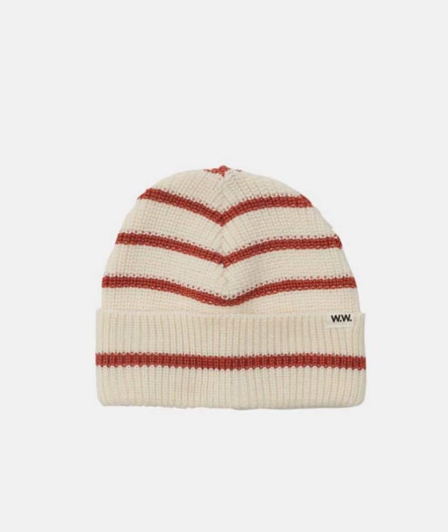 Wood Wood Gold Flame Lawernce Striped Beanie