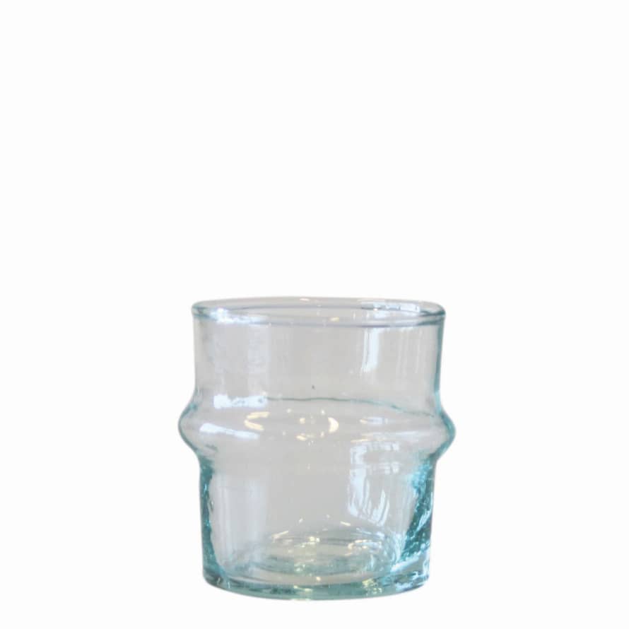 Urban Nature Culture Transparent Recycled Handmade Glass Tealight Holder set of 2