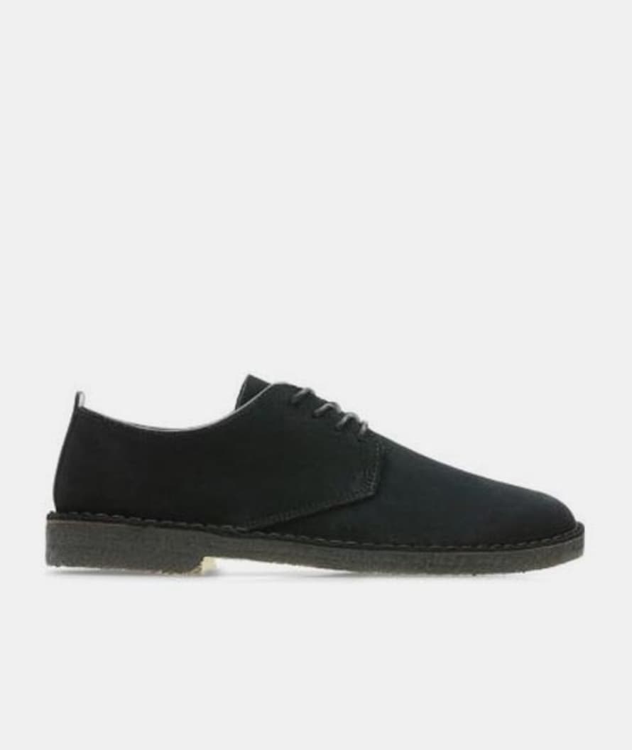 Clarks Originals Black Suede Desert London Shoes