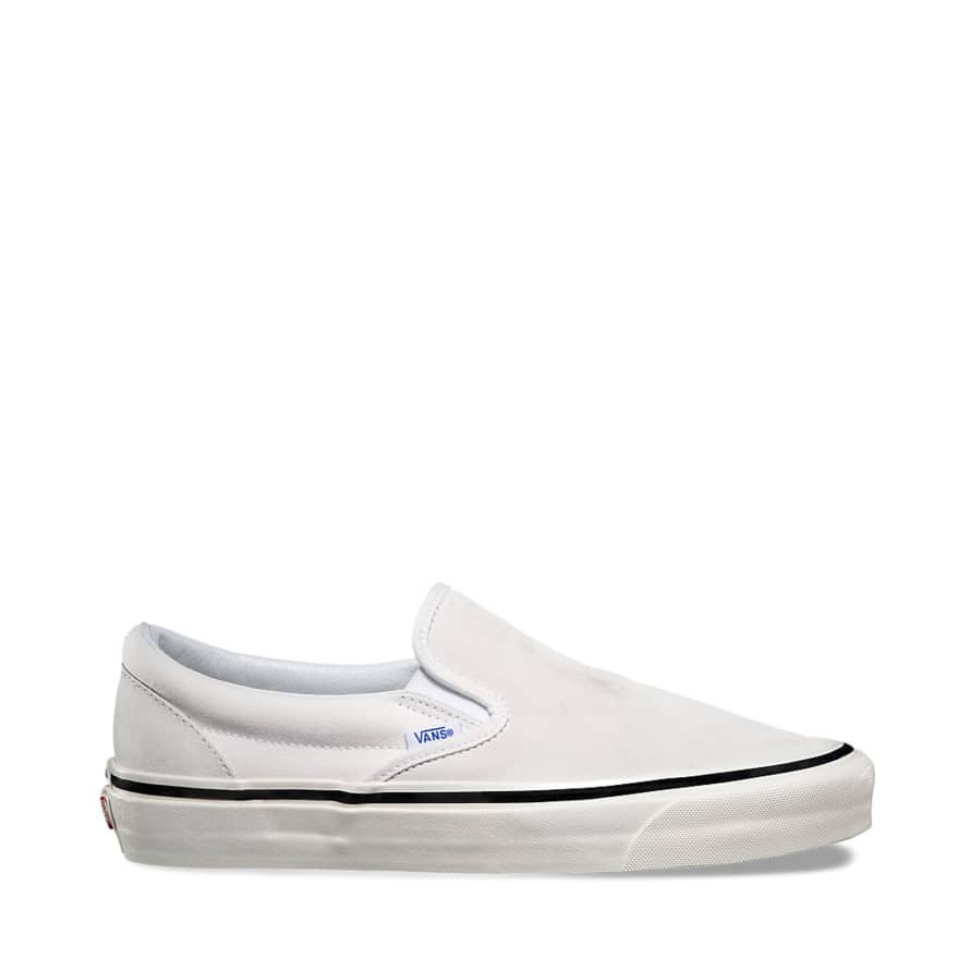 Vans  OG White Suede and Textile Anaheim Factory Classic 98 Slip On Shoes