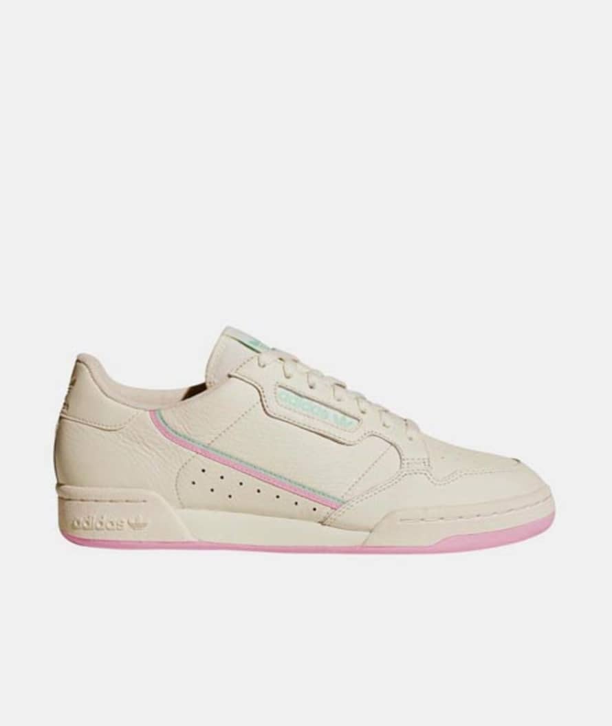 Adidas Off White Pink Leather Originals Continental 80 Shoes