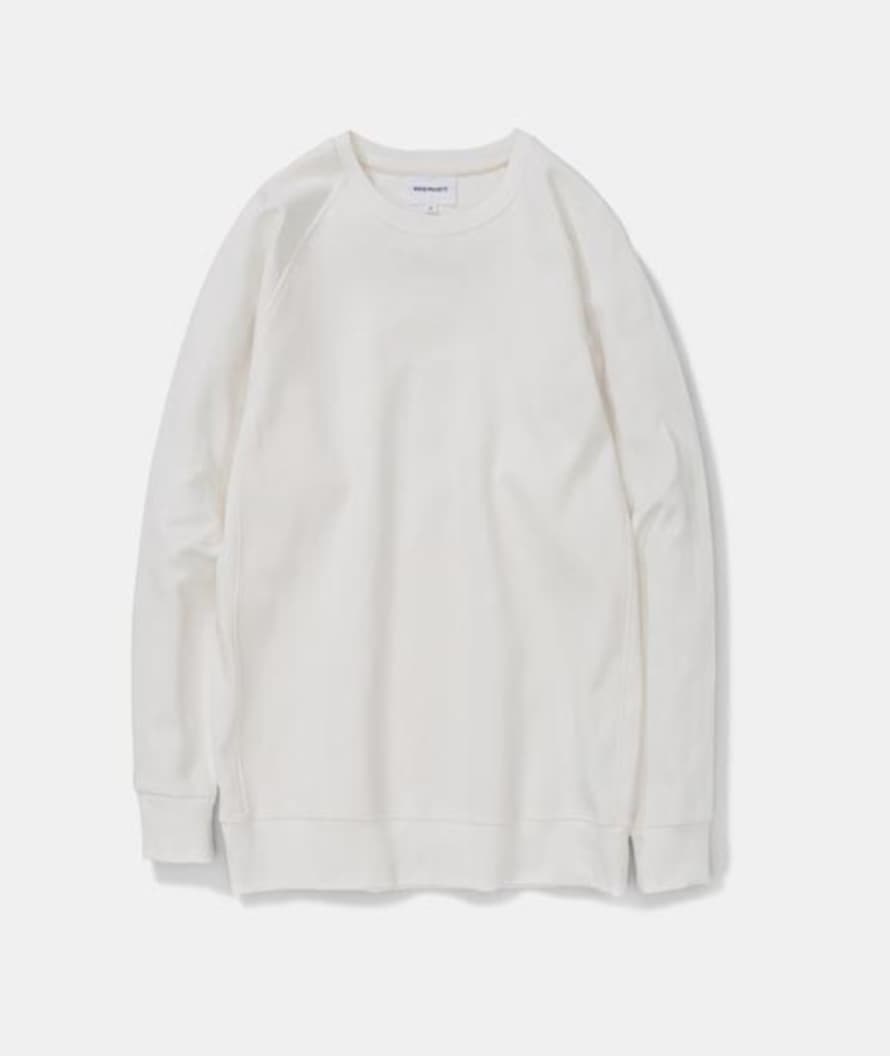 Norse Projects White Cotton Vorm Summer Interlock Sweatshirt