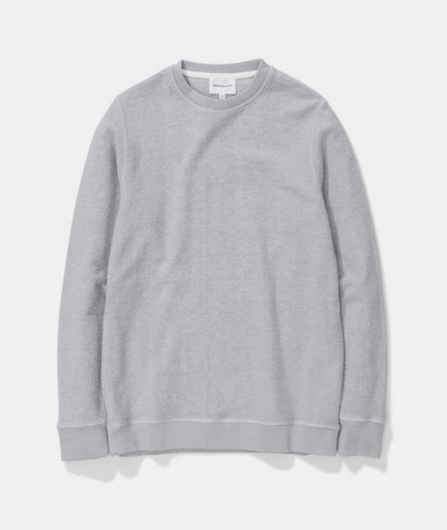 Norse Projects Ash Gray Cotton Vagn Heavy Towelling Sweatshirt