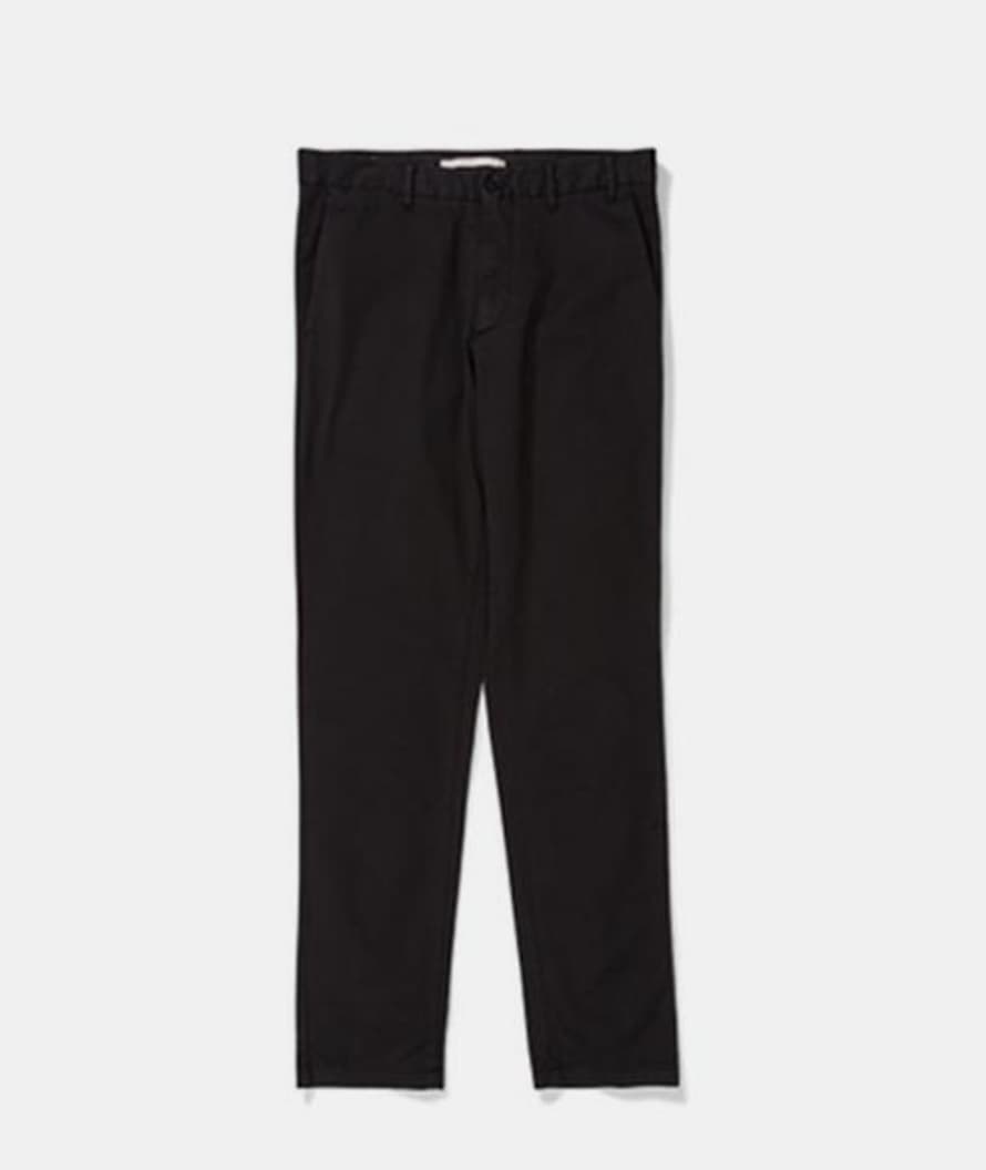 Norse Projects Black Cotton Aros Slim Light Stretch Pant