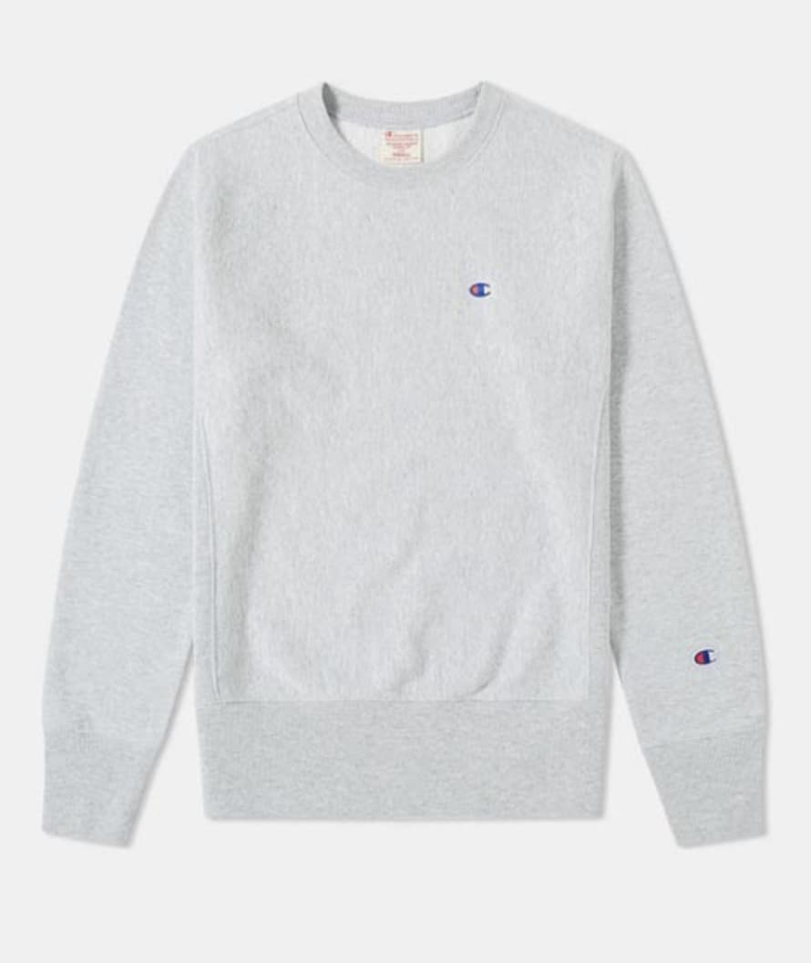 Champion Heather Gray Cotton Reverse Weave Crewneck Sweatshirt