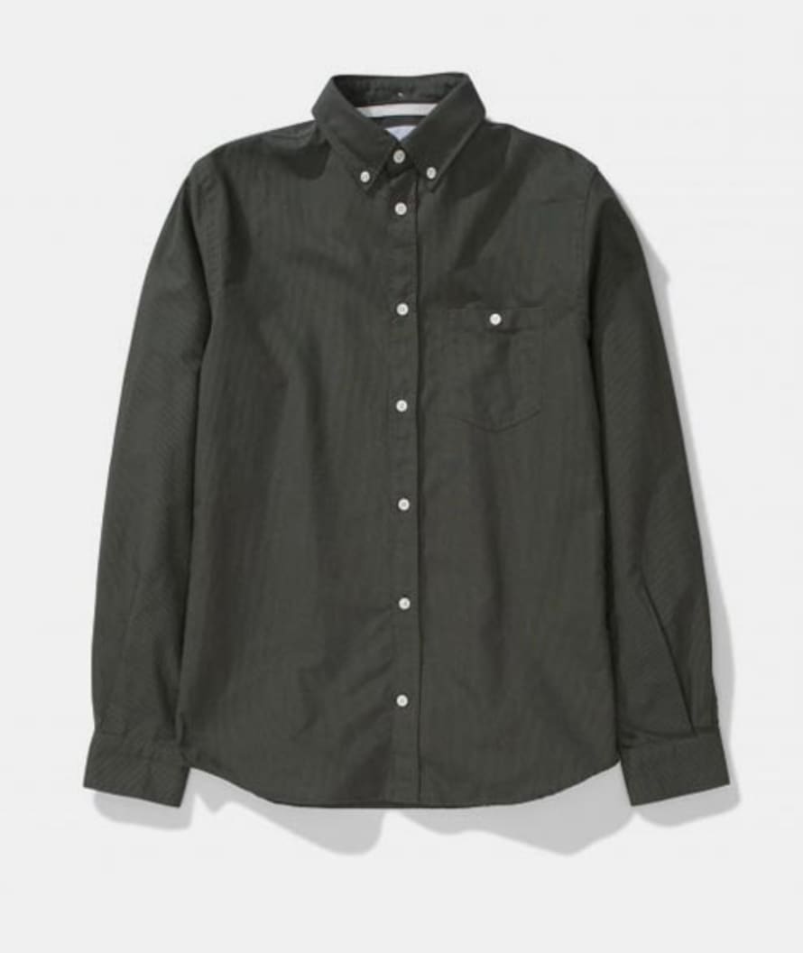 Norse Projects Moss Linchen Cotton Stripe Anton Oxford Shirt