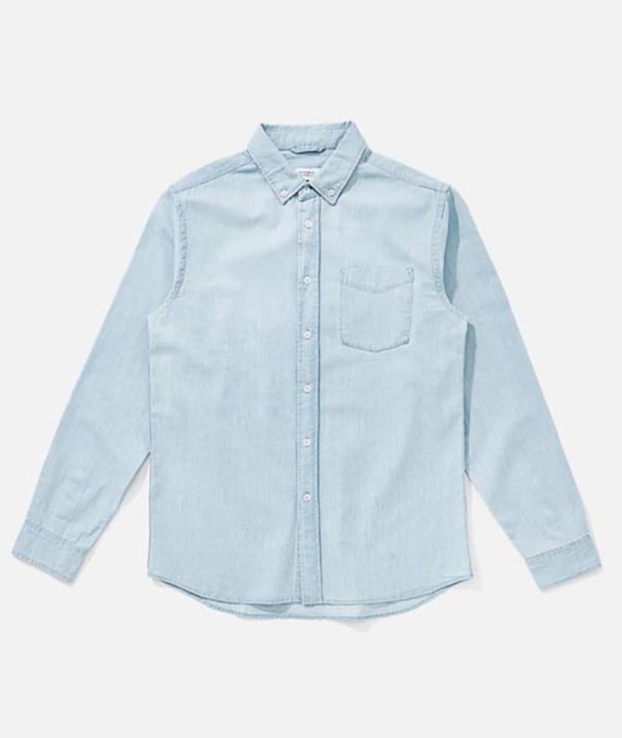 Saturdays NYC Washed Indigo Cotton Crosby Denim Shirt