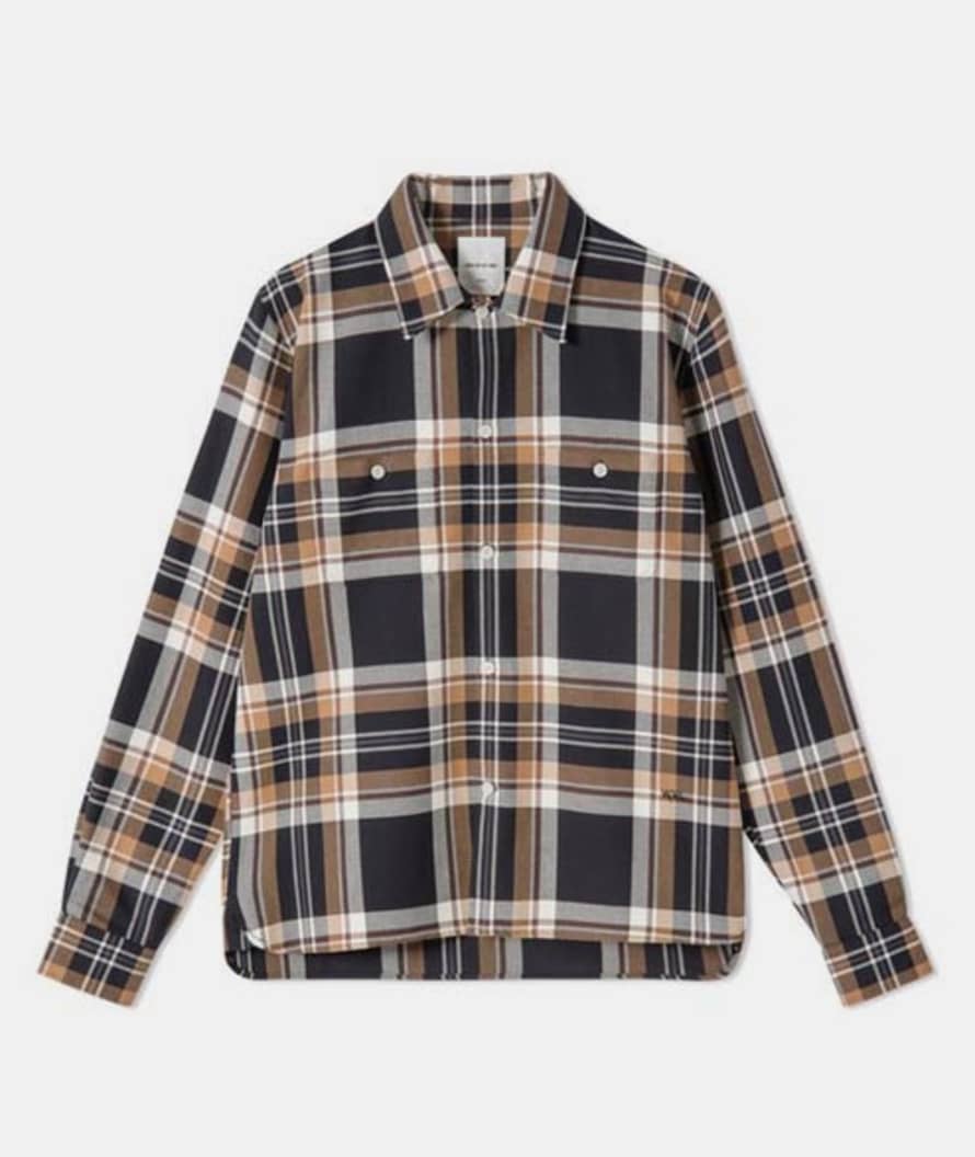 Wood Wood Khaki Cotton Check Franco Shirt