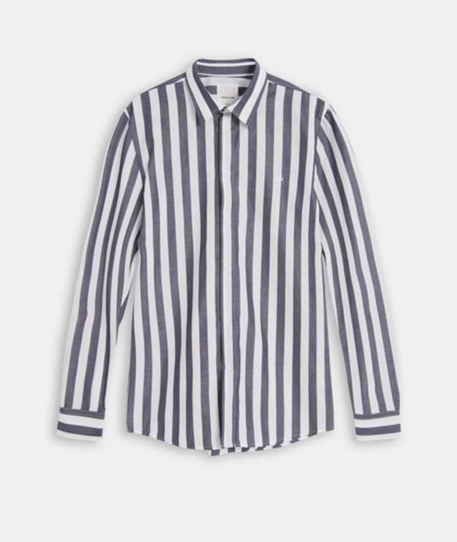 Wood Wood Navy Stripes Dessy Shirt