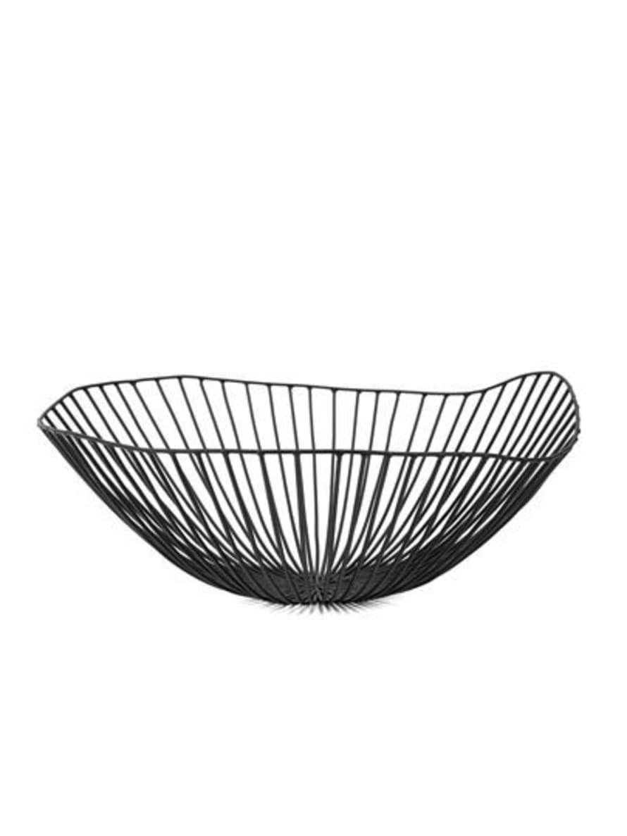 Serax 39 x 13cm Black Iron Cesira Fruit Basket by Antonino Sciortino