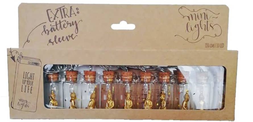 Dreamlights Buddha Mini Glass Bottle String Lights