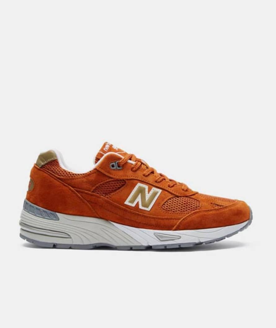 New Balance Burnt Orange Nubuck M991 SE Shoes