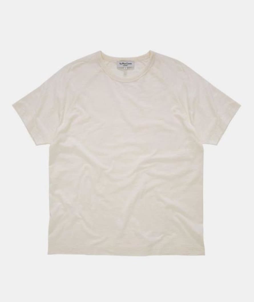 YMC Cream Cotton Tv Raglan T Shirt