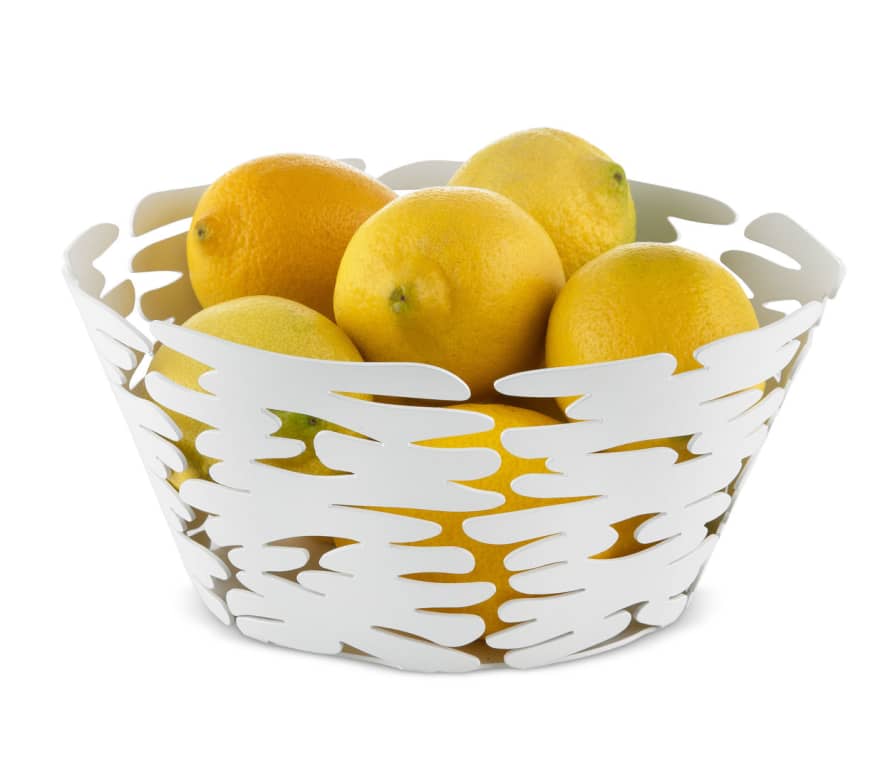 Alessi Barket Big Basket White Steel Bowl