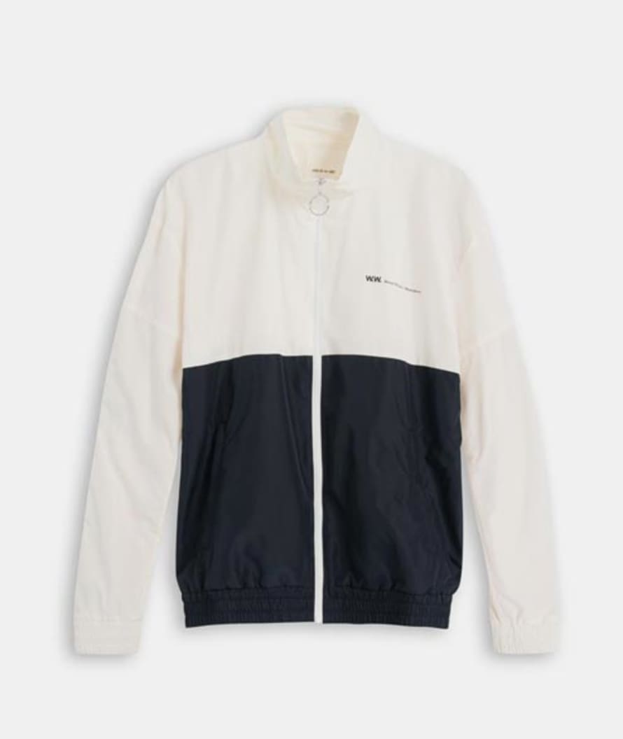 Wood Wood Off White Navy Polyester Homer Jacket