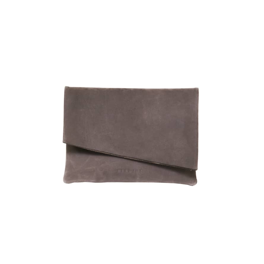 Berdine Brown Leather Fold Clutch Bag