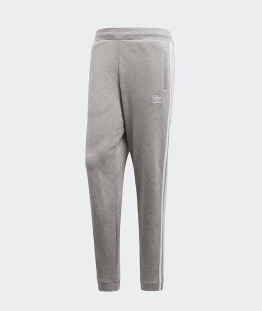 Adidas Originals Medium Grey Heather Cotton 3 Stripes Pant