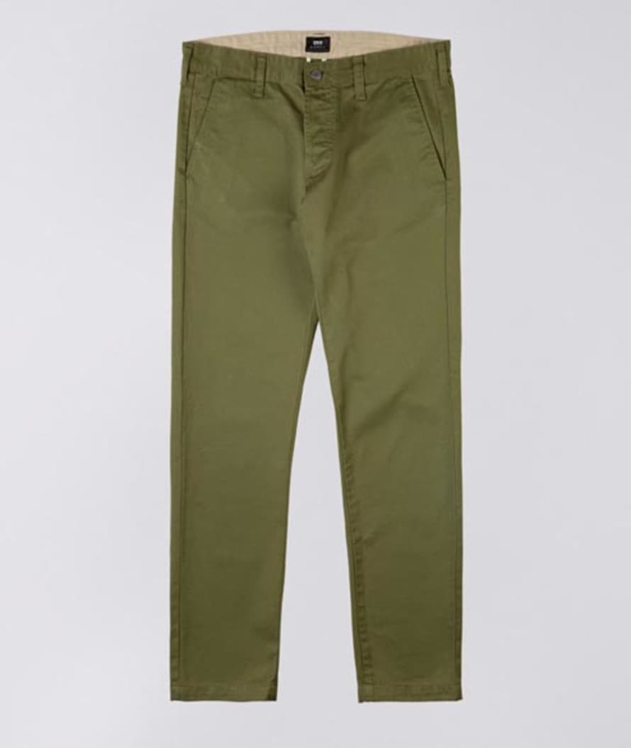 Edwin Military Green Cotton 55 Chino Pant