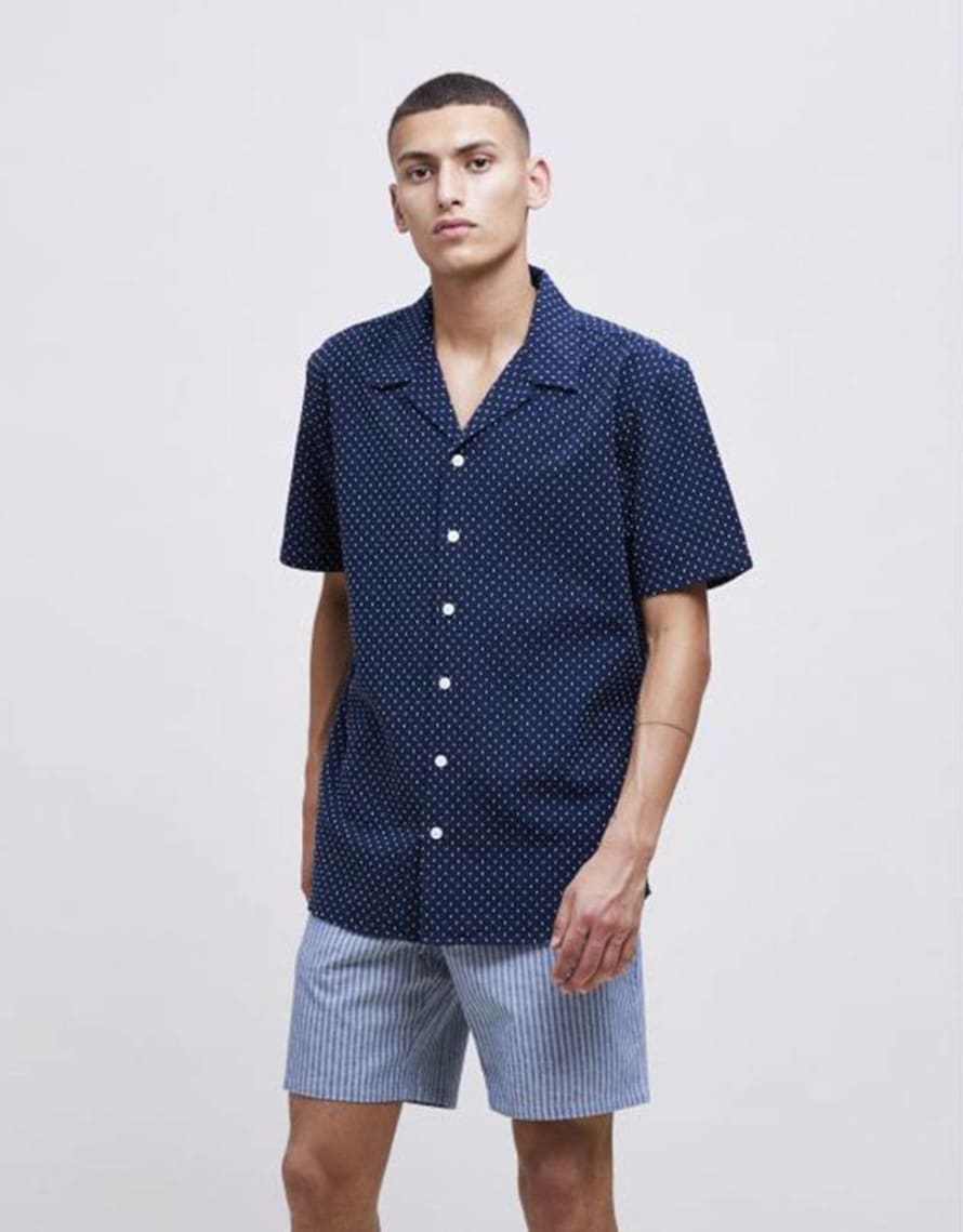 WeAreCph Navy Cotton Dal Shirt