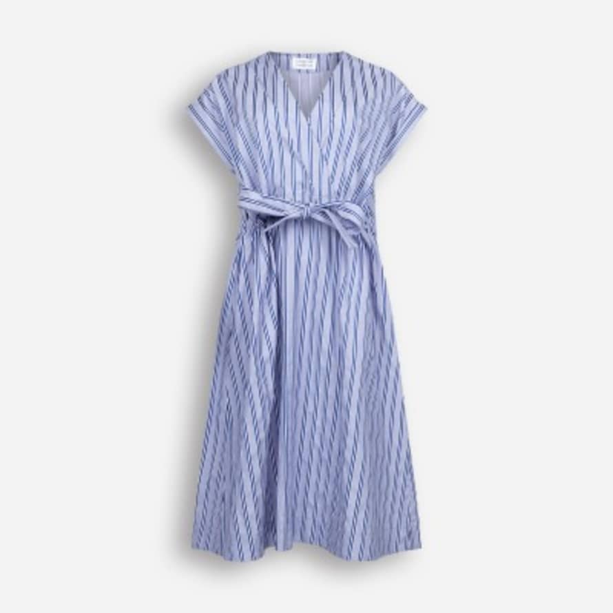 Libertine-Libertine Royal Blue Cotton Stripe Dream Dress