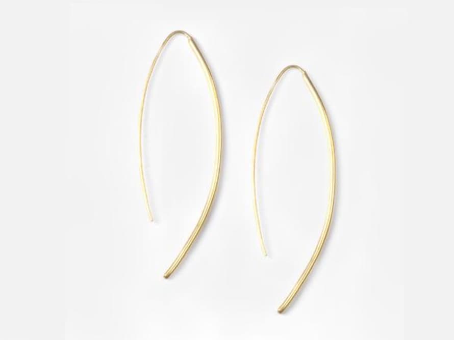 Folkdays Gold Curved Earrings 