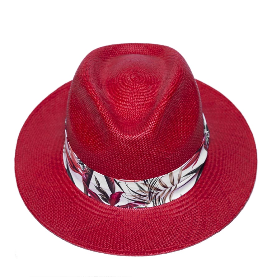 Trouva: Dona Toquilla Straw Red Panama Hat