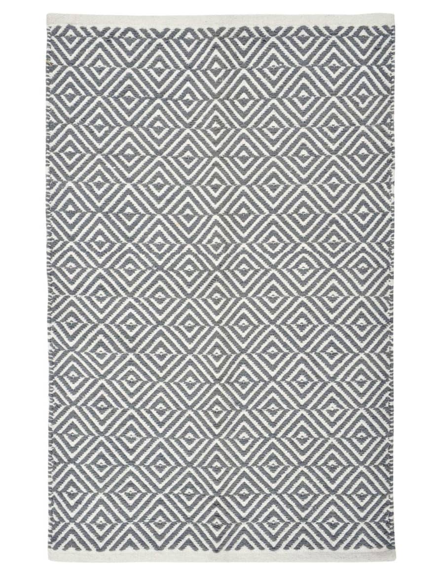 Tranquillo Small Grey Graphic Cotton Rug