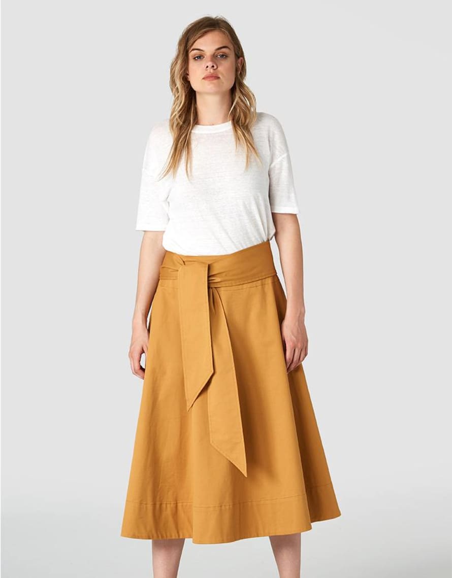 Kings of Indigo Camel Organic Cotton Tigerlily Skirt