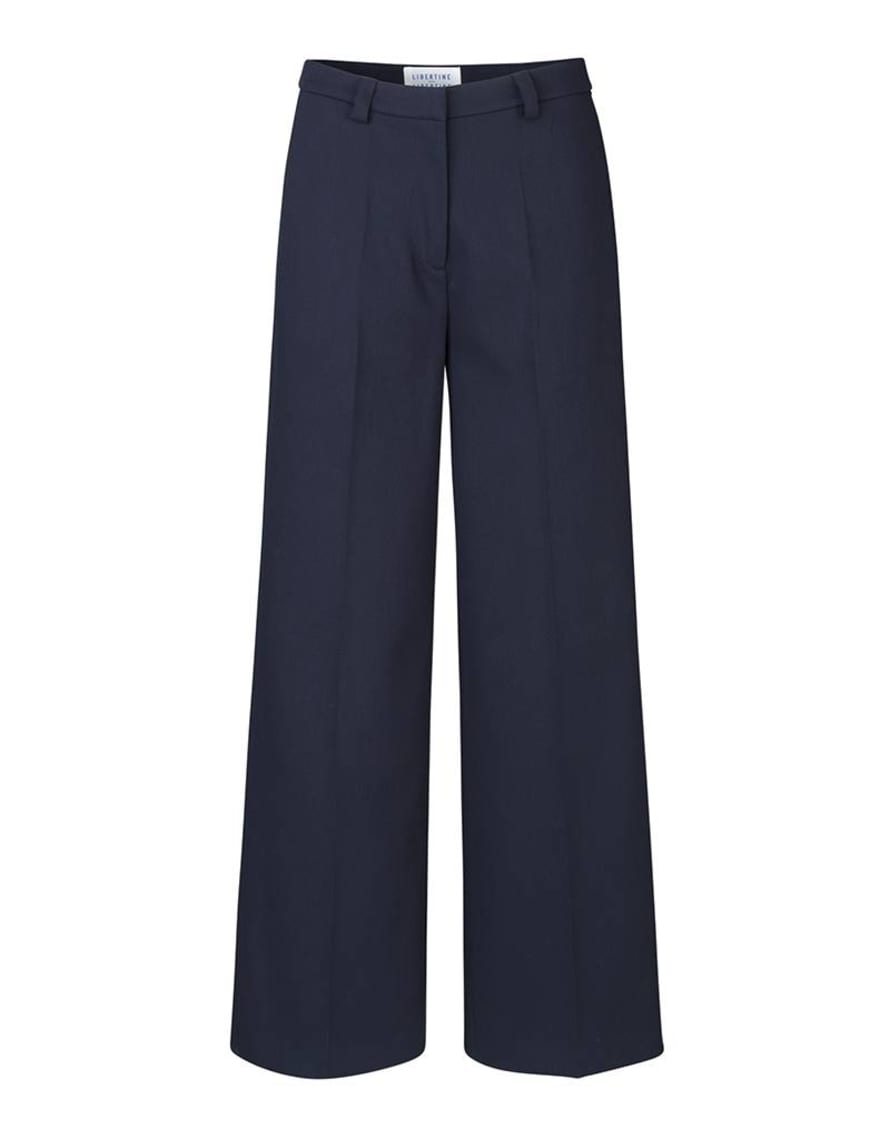 Libertine-Libertine Navy Cotton Restricted Trousers