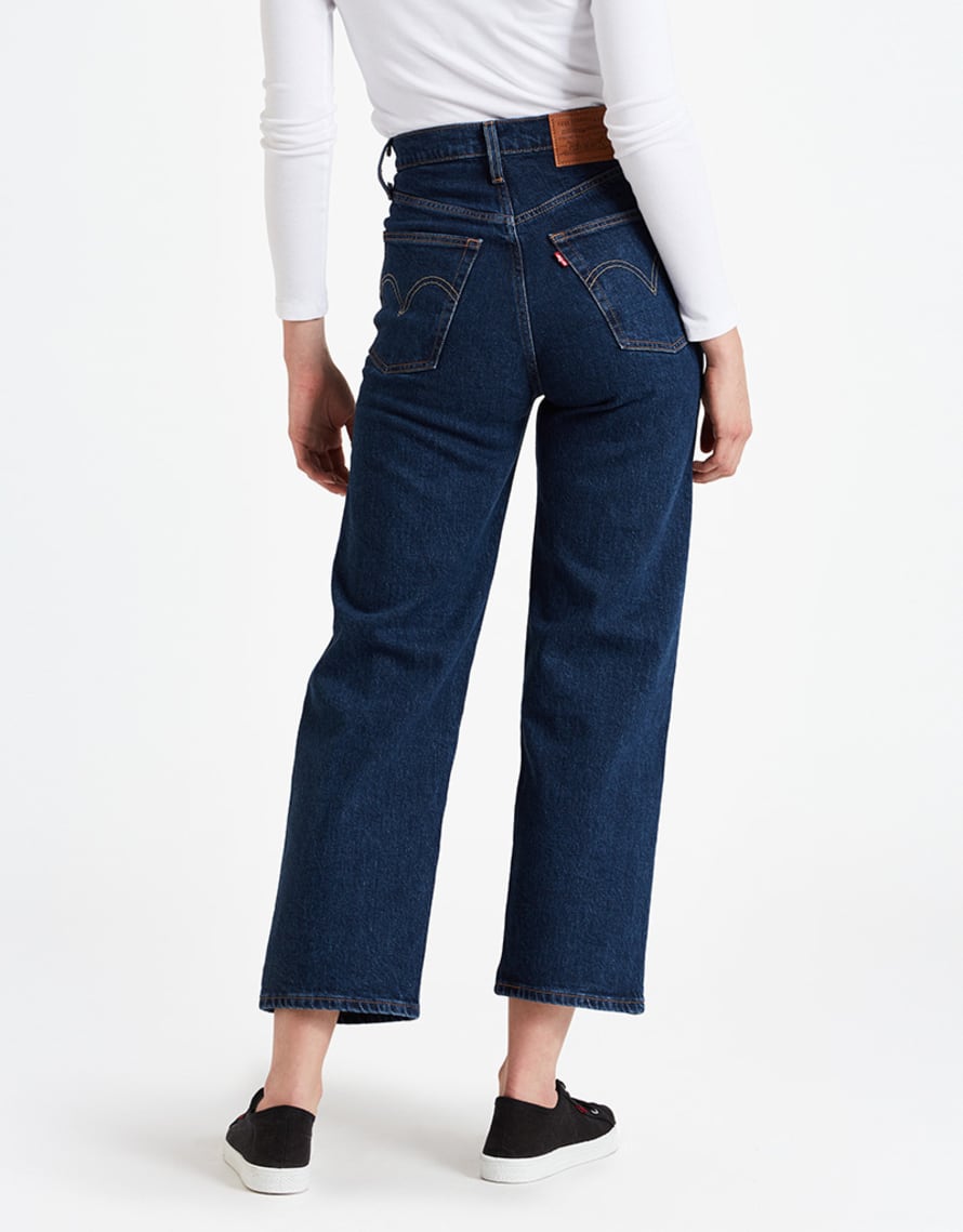 Trouva: Dark Wash Cotton Straight Ankle Ribcage Jeans