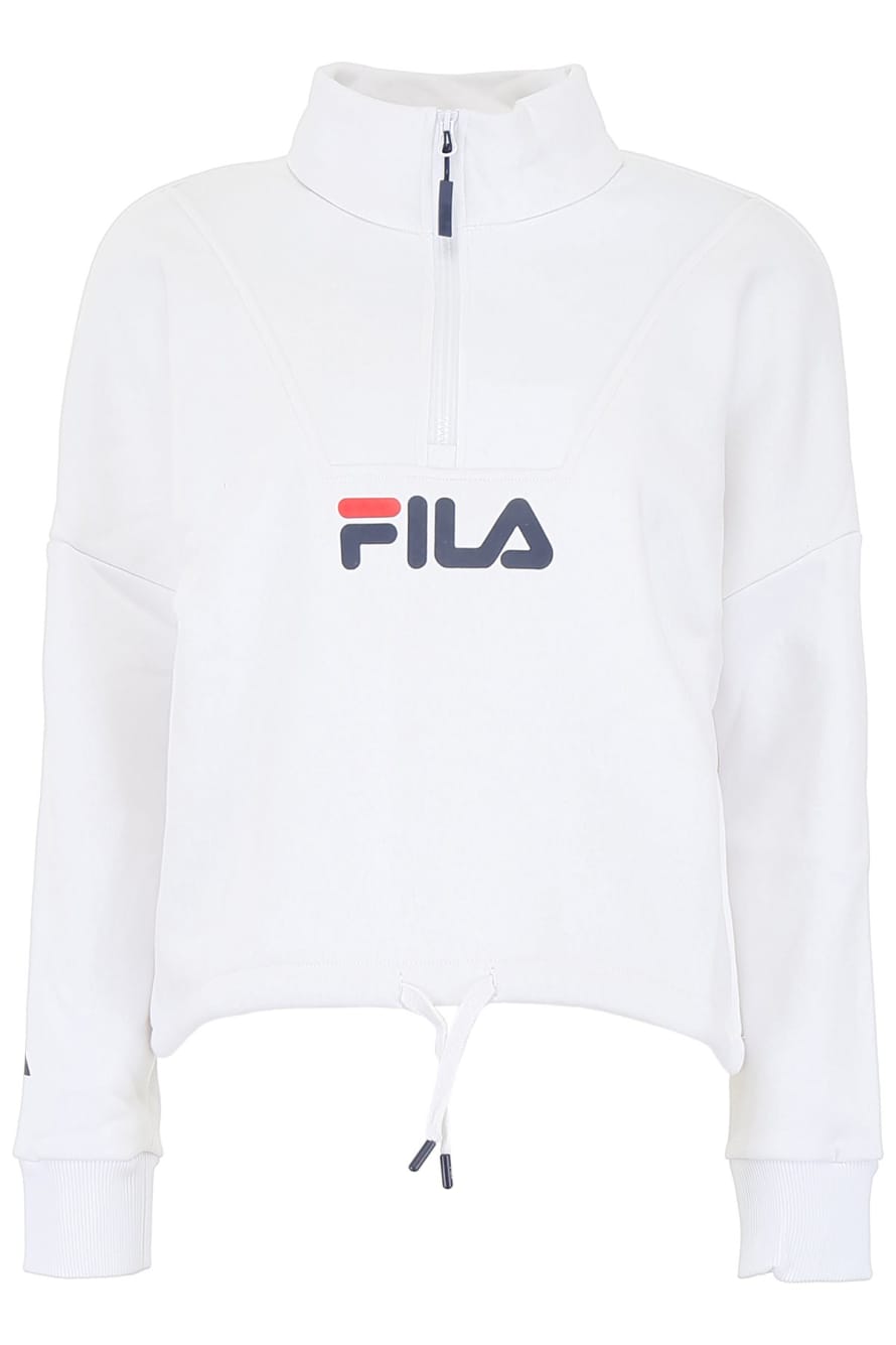 Fila Bright White Half Zip Sylvia Sweatshirt