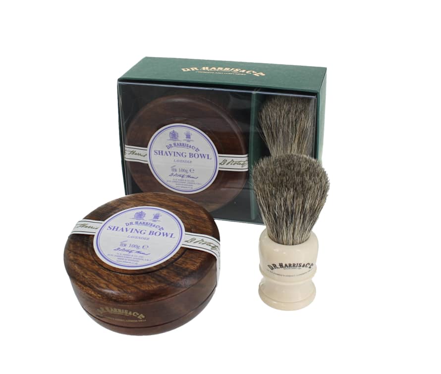 D. R. Harris Lavender Shaving Gift Set Mahogany