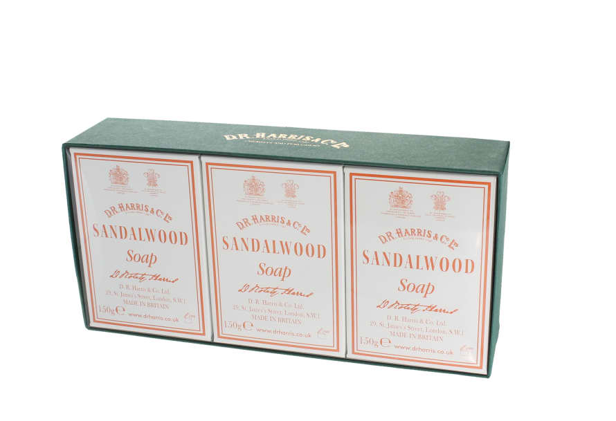 D. R. Harris 3 Pack Sandalwood Bath Soap 