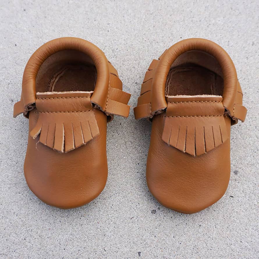 Hippie Ya Camel Leather Moccasins Shoes