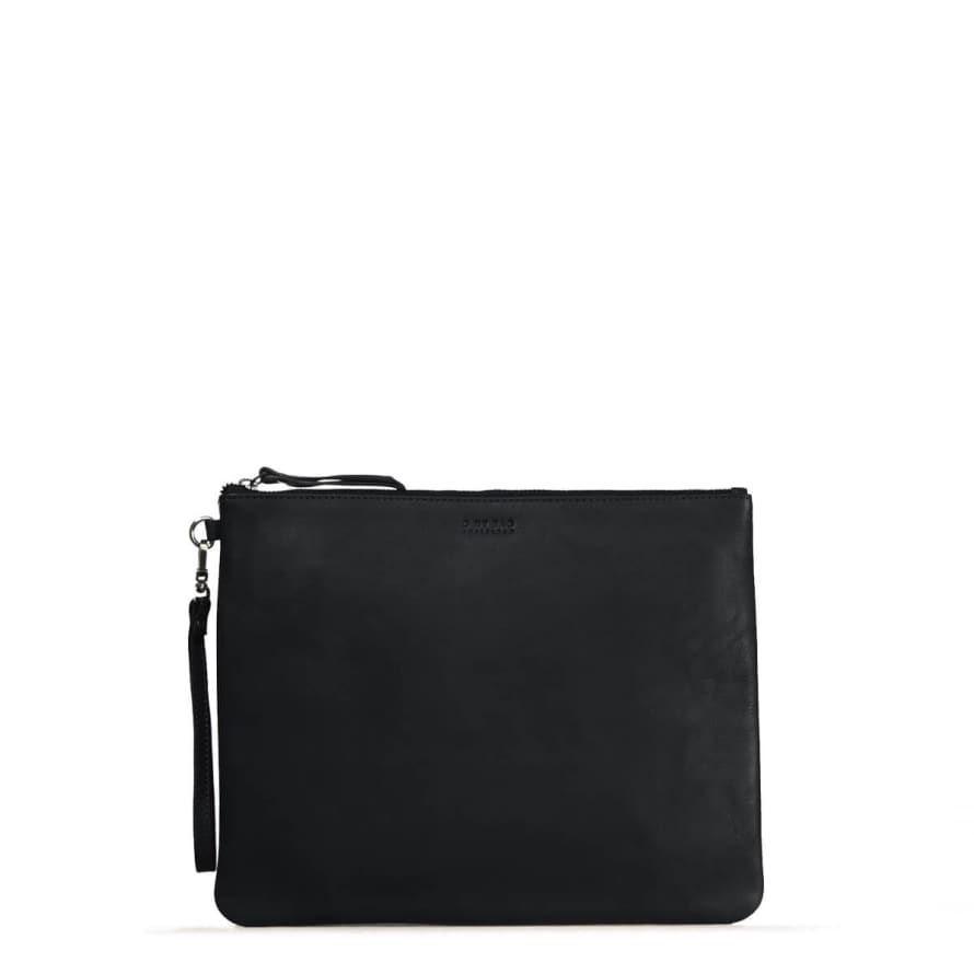 O My Bag  Large Black Leather The Scottie Multifunctional Clutch