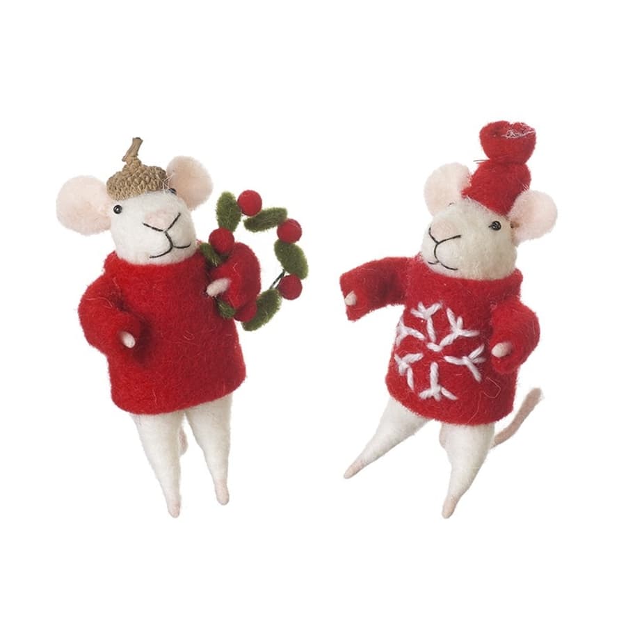 Heaven Sends Felt Christmas Mouse