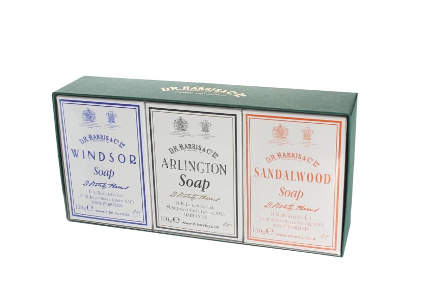 D. R. Harris Arlington, Windsor and Sandalwood Bath Soap Trio 3x 150g