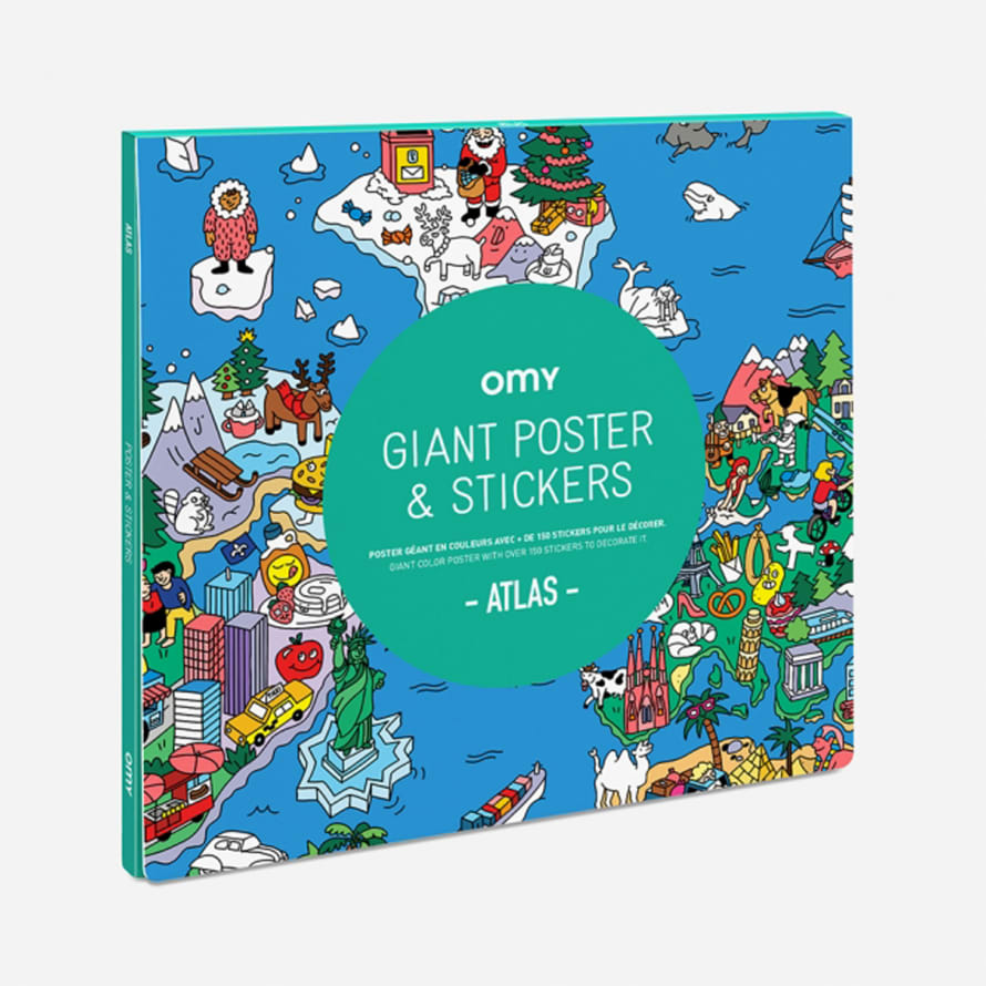 OMY ATLAS Giant Sticker Poster