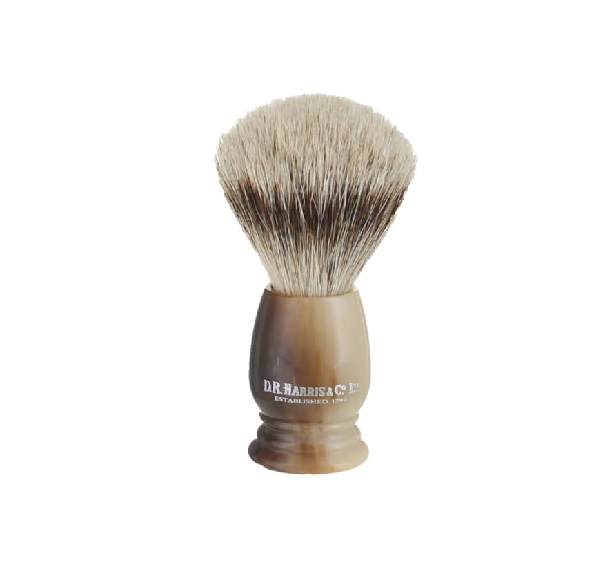 D. R. Harris S2 Super Badger Shaving Brush - Horn 