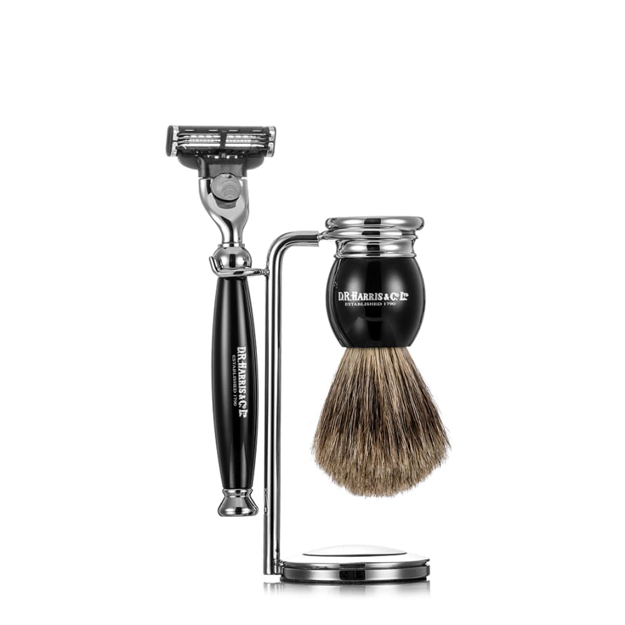 D. R. Harris Ebony 3-piece Shaving Set 