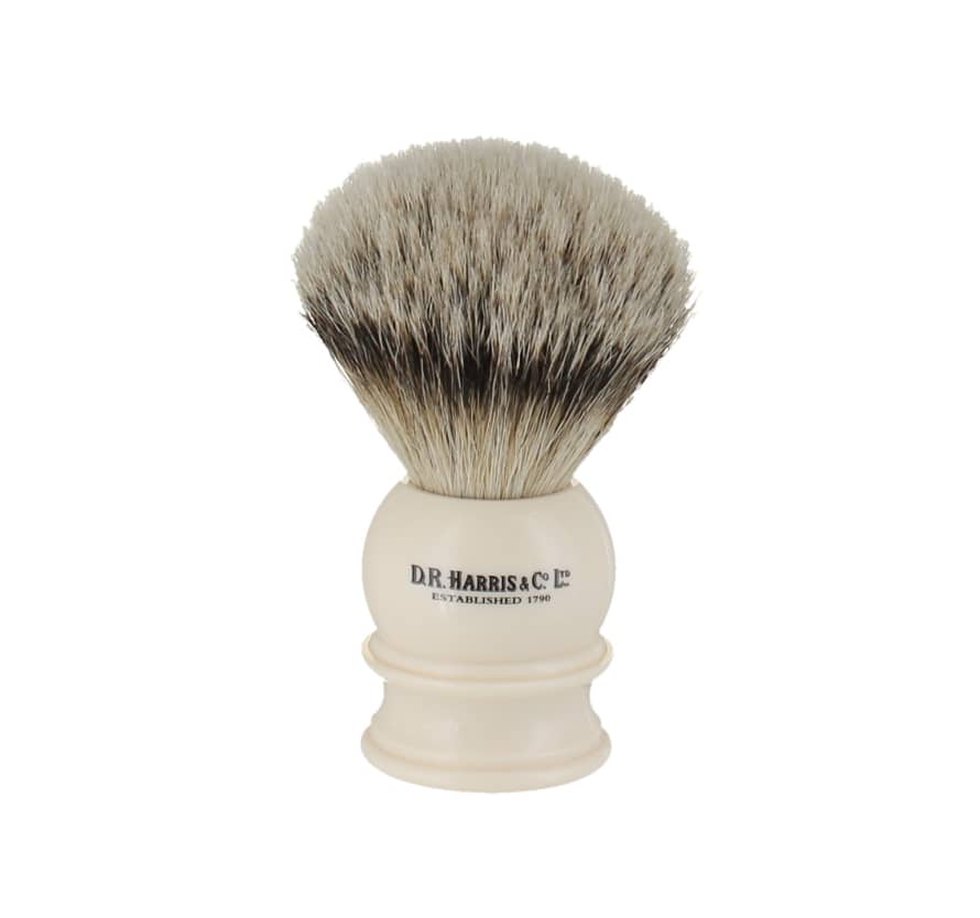 D. R. Harris E3 Silver Tip Badger Shaving Brush - Ivory 