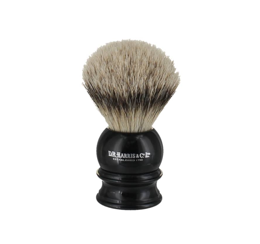 D. R. Harris E3 Silver Tip Badger Shaving Brush - Ebony 