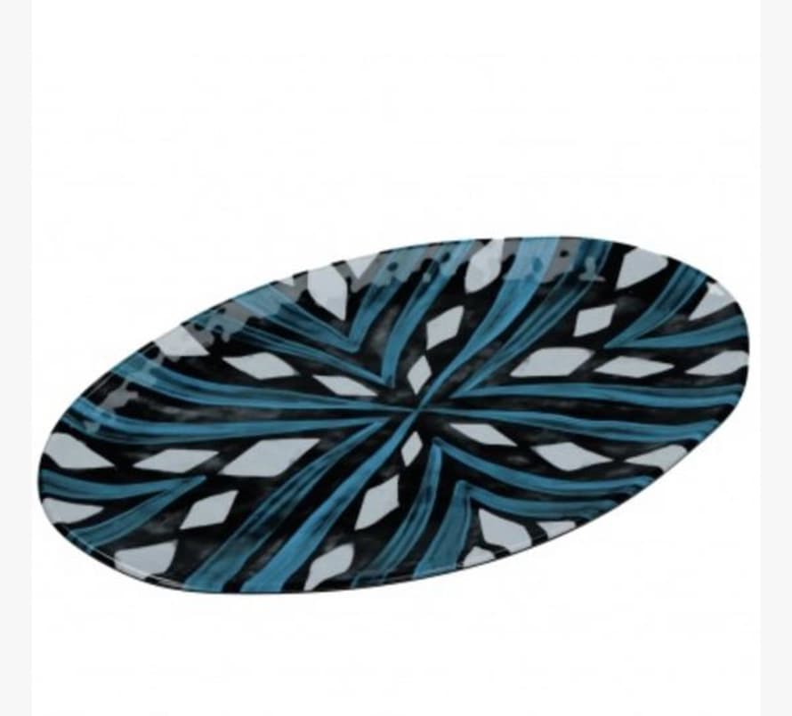 Forma House Rose Tulipani Milano Noir Oval Platter