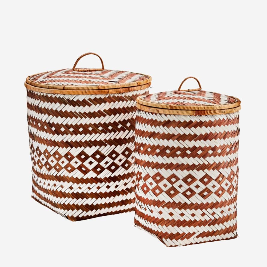 Madam Stoltz Natural Bamboo Ethnic Basket